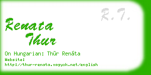 renata thur business card